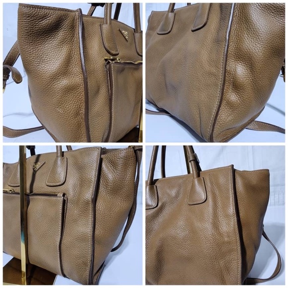 Authentic Prada Vitello Daino Tote Bag Brown - Picture 13 of 15